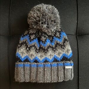 Coal Headwear Unisex Pom-Pom Beanie - Gray and Blue